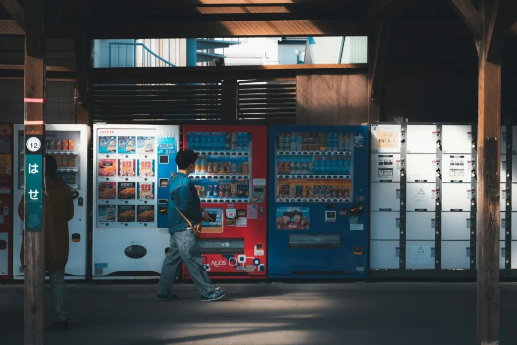 group of vending mechines